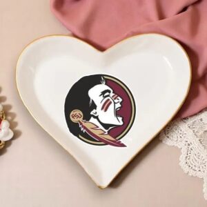 Pointed-heart ceramic jewelry dish