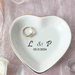 Heart-shaped ceramic Jewelry Dish