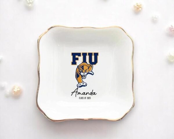 Square-shaped ceramic jewelry dish ver 2.0